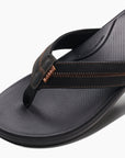 Reef Mens Cushion Phantom 2.0 Leather Flip Flops - Black/Coffee - ManGo Surfing