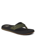 Reef Mens The Layback Flip Flops - Black/Olive - ManGo Surfing