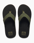 Reef Mens The Layback Flip Flops - Black/Olive - ManGo Surfing