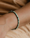 Pineapple Island Coconut Wood Beaded Beach Bracelet - Green