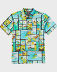 Captain Fin Mens Ads Woven Short Sleeve Shirt - Multi