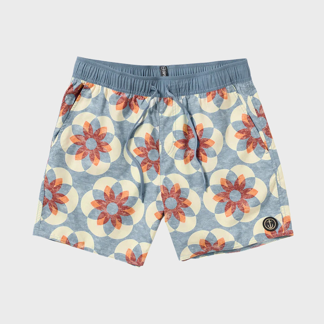 Captain Fin Mens Big Prints 16" Trunks - Coronet Blue - ManGo Surfing