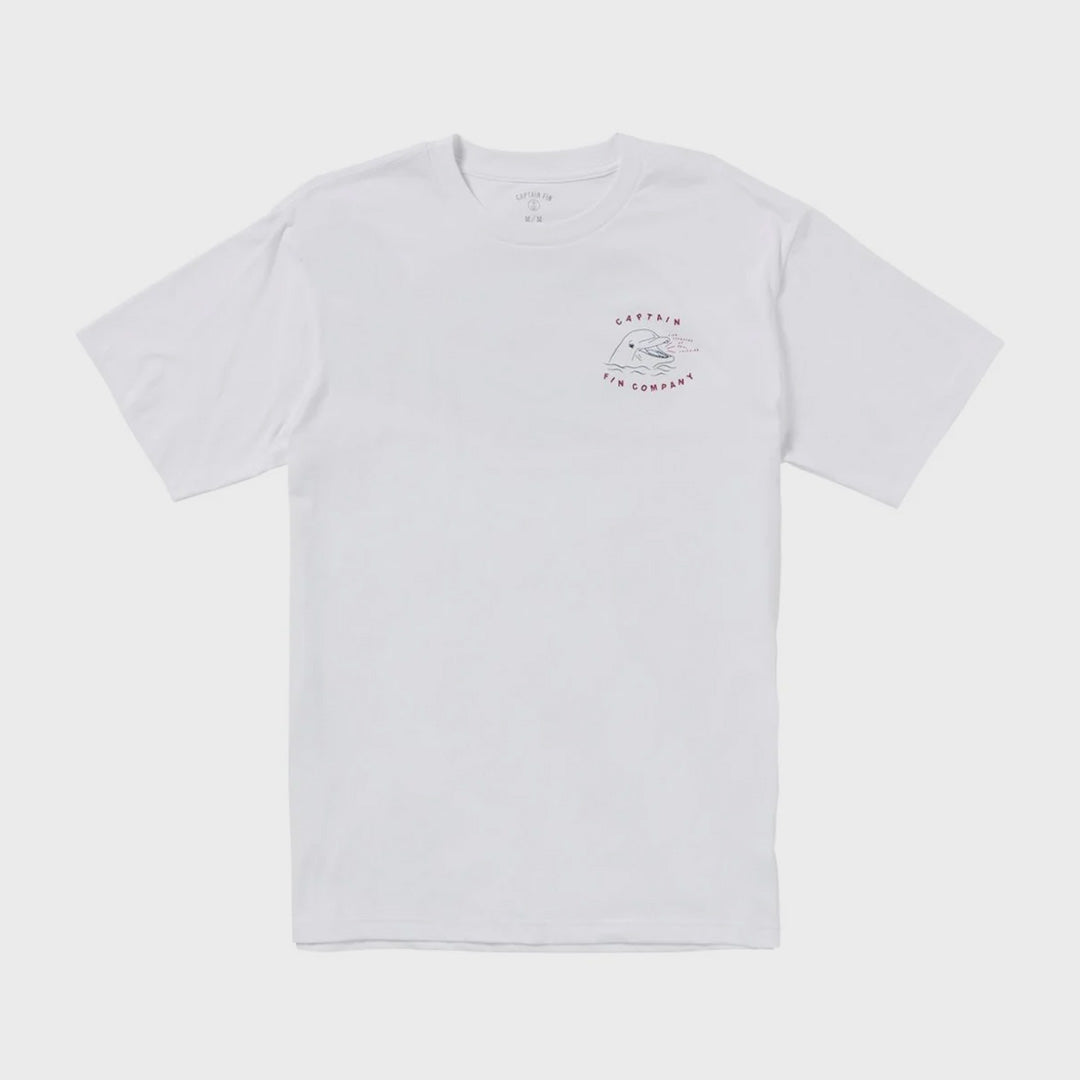 Captain Fin Mens Fin Approved T-Shirt - White - ManGo Surfing