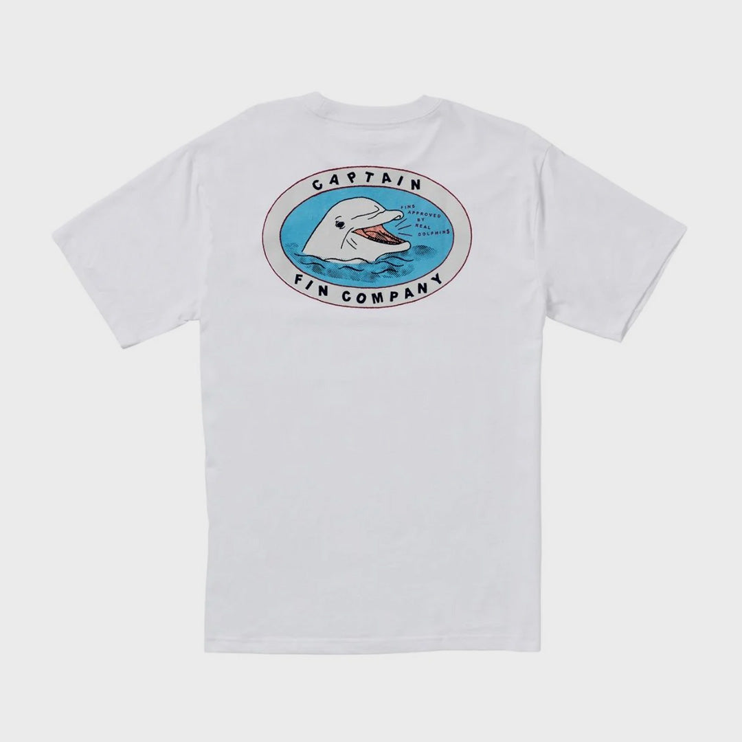 Captain Fin Mens Fin Approved T-Shirt - White - ManGo Surfing