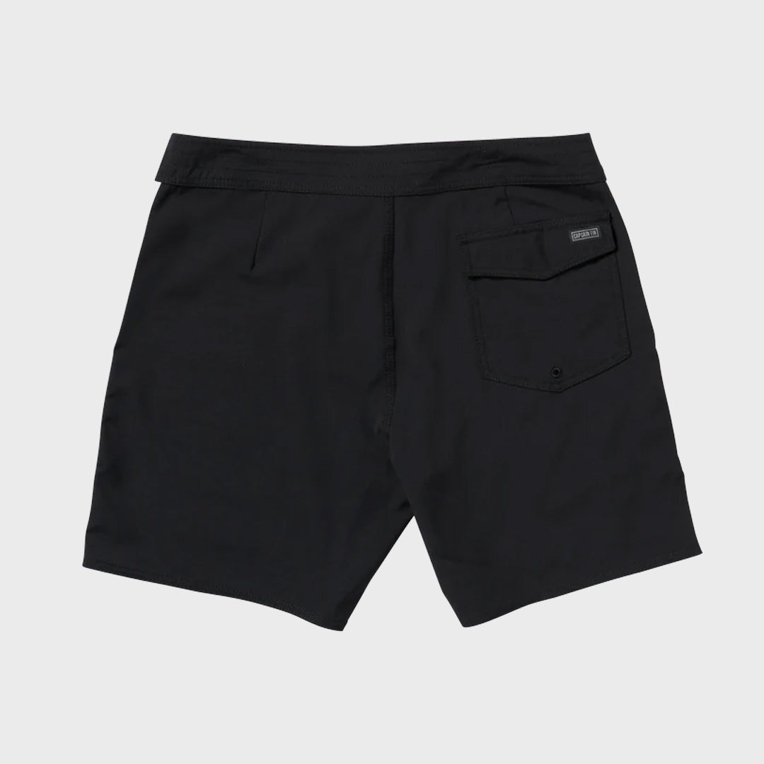 Captain Fin Mens Race Tracker 17" Boardshorts - Black - ManGo Surfing