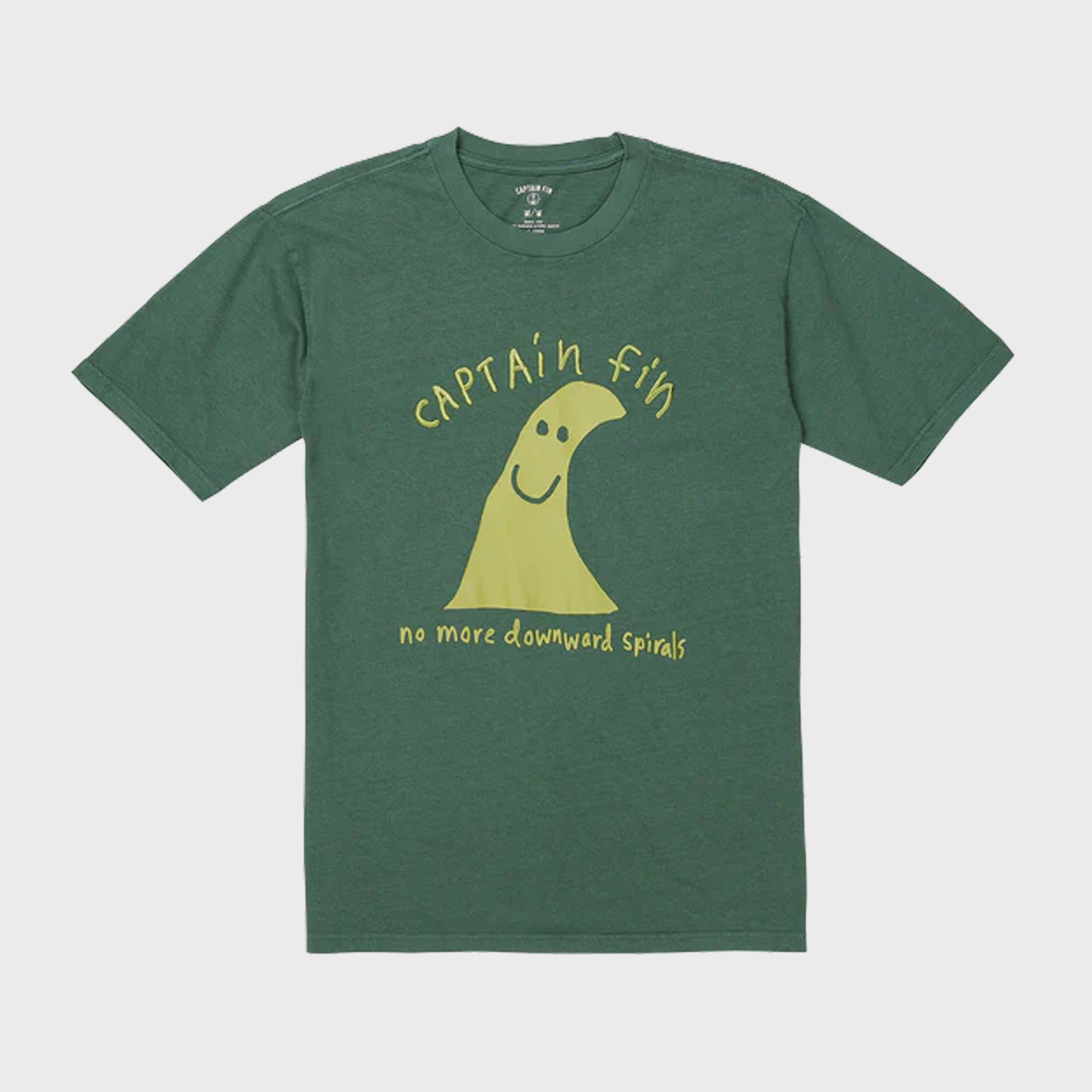 Captain Fin Men's Ozzy Wrong Spiral T-Shirt - Cilantro Green - ManGo Surfing