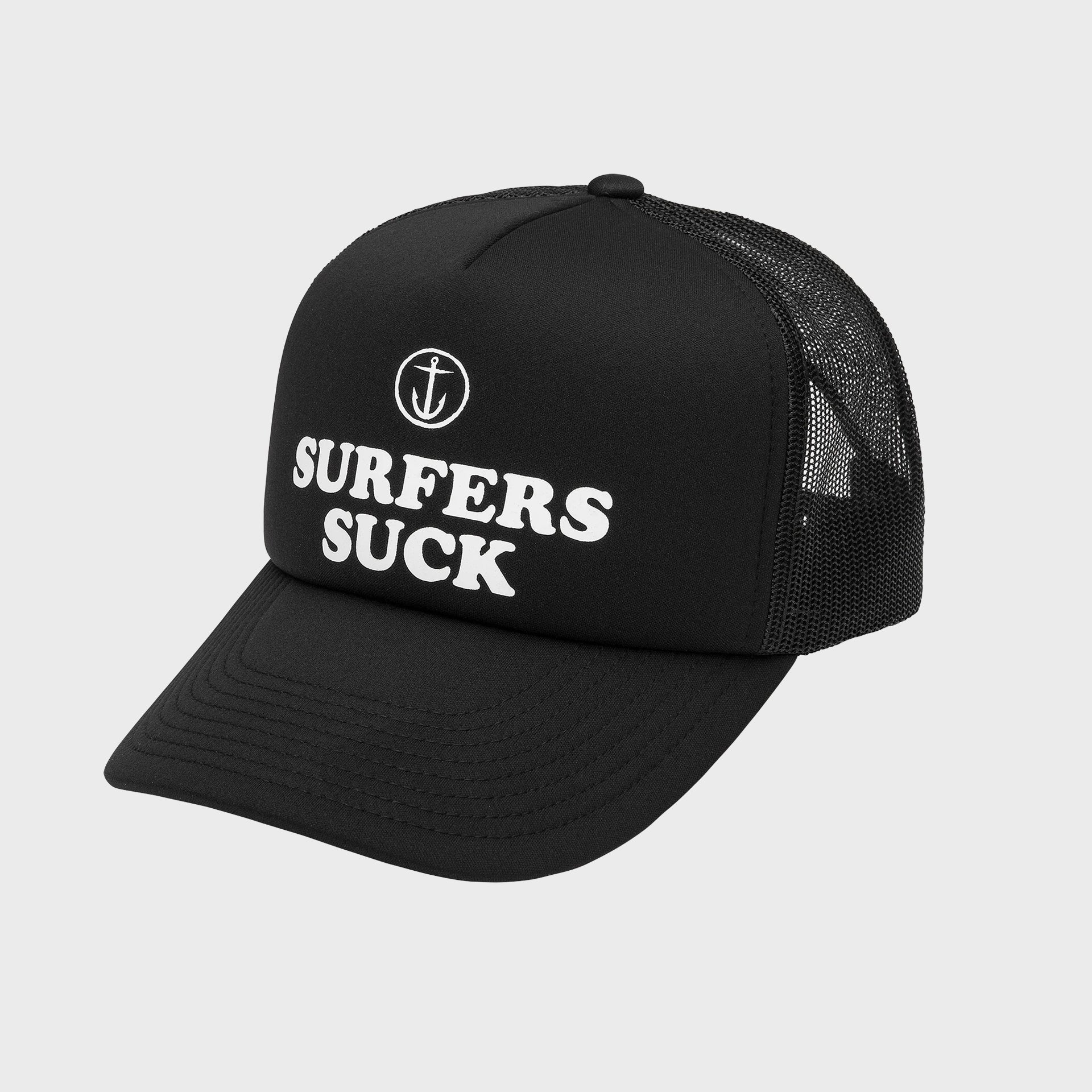 Captain Fin Surfers Trucker Hat - One Size - Black - ManGo Surfing