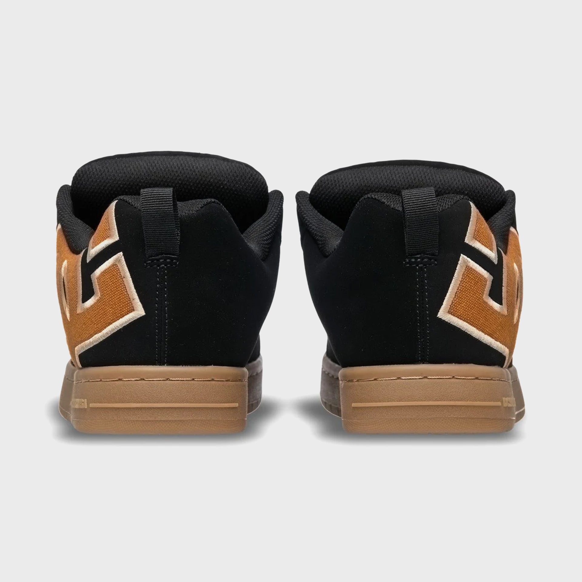 DC Shoes Mens Court Graffik Leather Shoes - Black/Brown/Gum