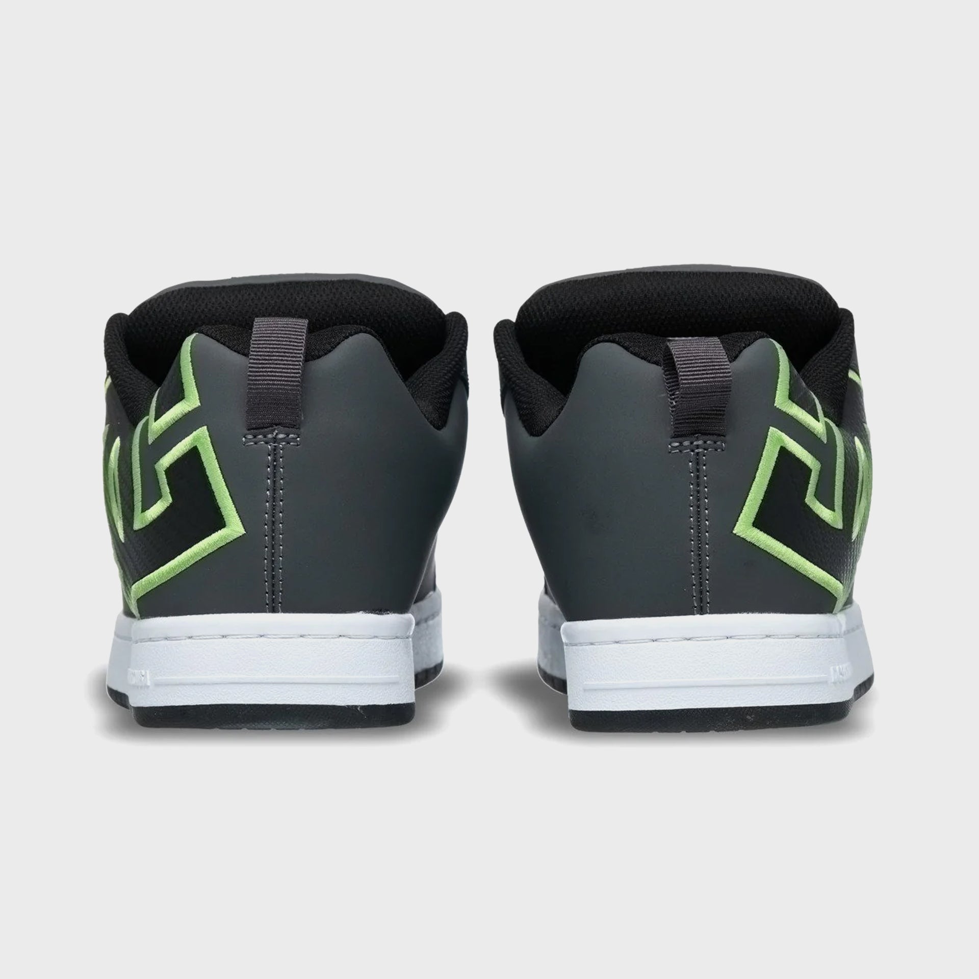 DC Shoes Mens Court Graffik Leather Shoes - Grey/Black/Green