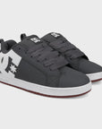 DC Shoes Mens Court Graffik Leather Shoes - Grey/White - ManGo Surfing
