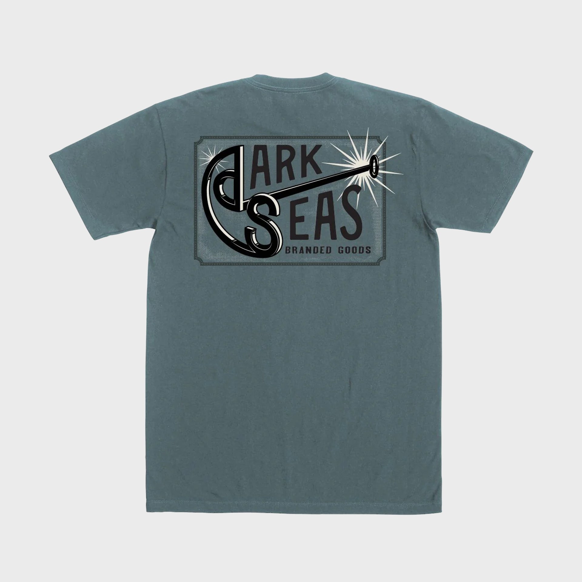 Dark Seas Mens Branding Iron T-Shirt - Blue Fin - ManGo Surfing