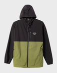 Dark Seas Mens Breaker Jacket - Black/Olive - ManGo Surfing