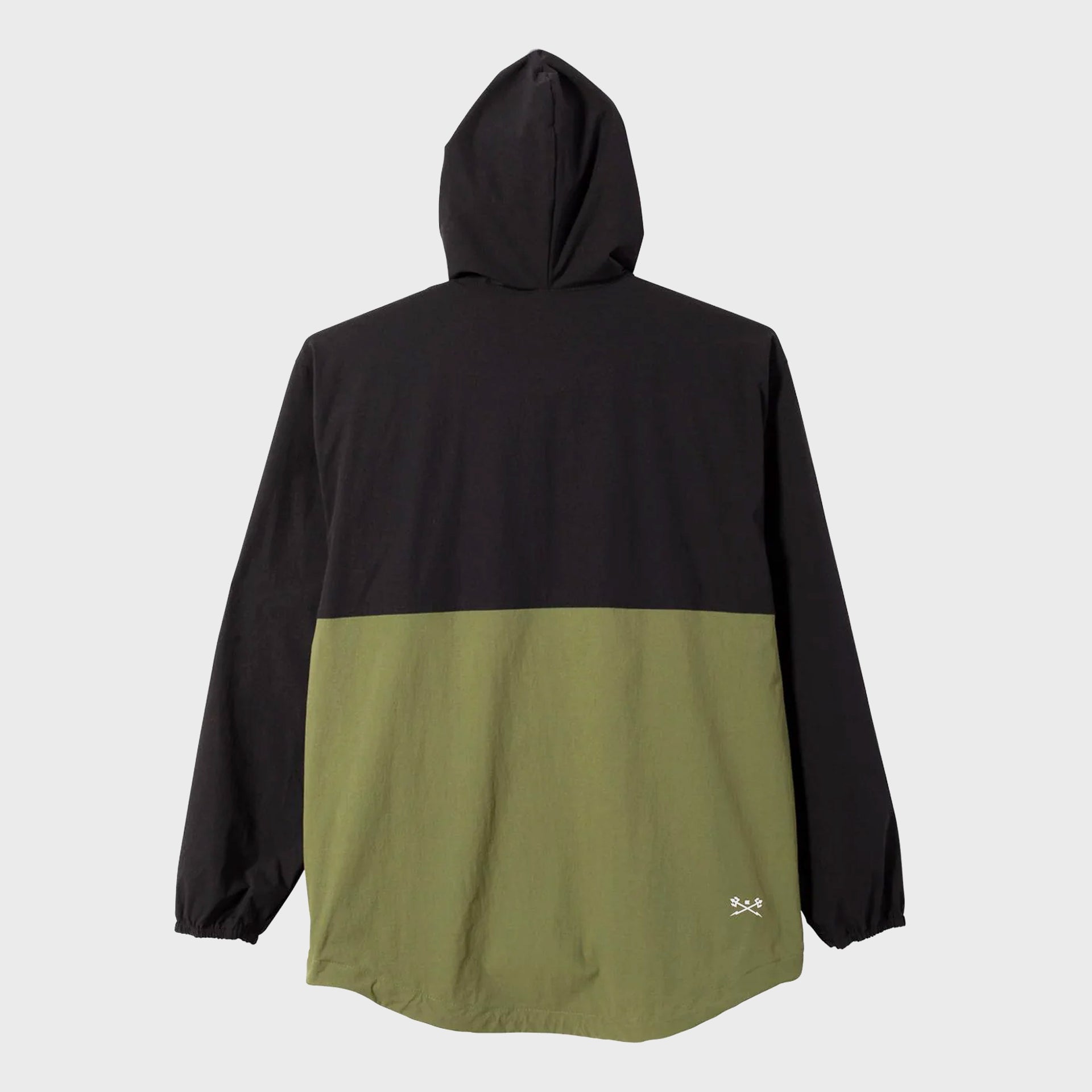 Dark Seas Mens Breaker Jacket - Black/Olive - ManGo Surfing