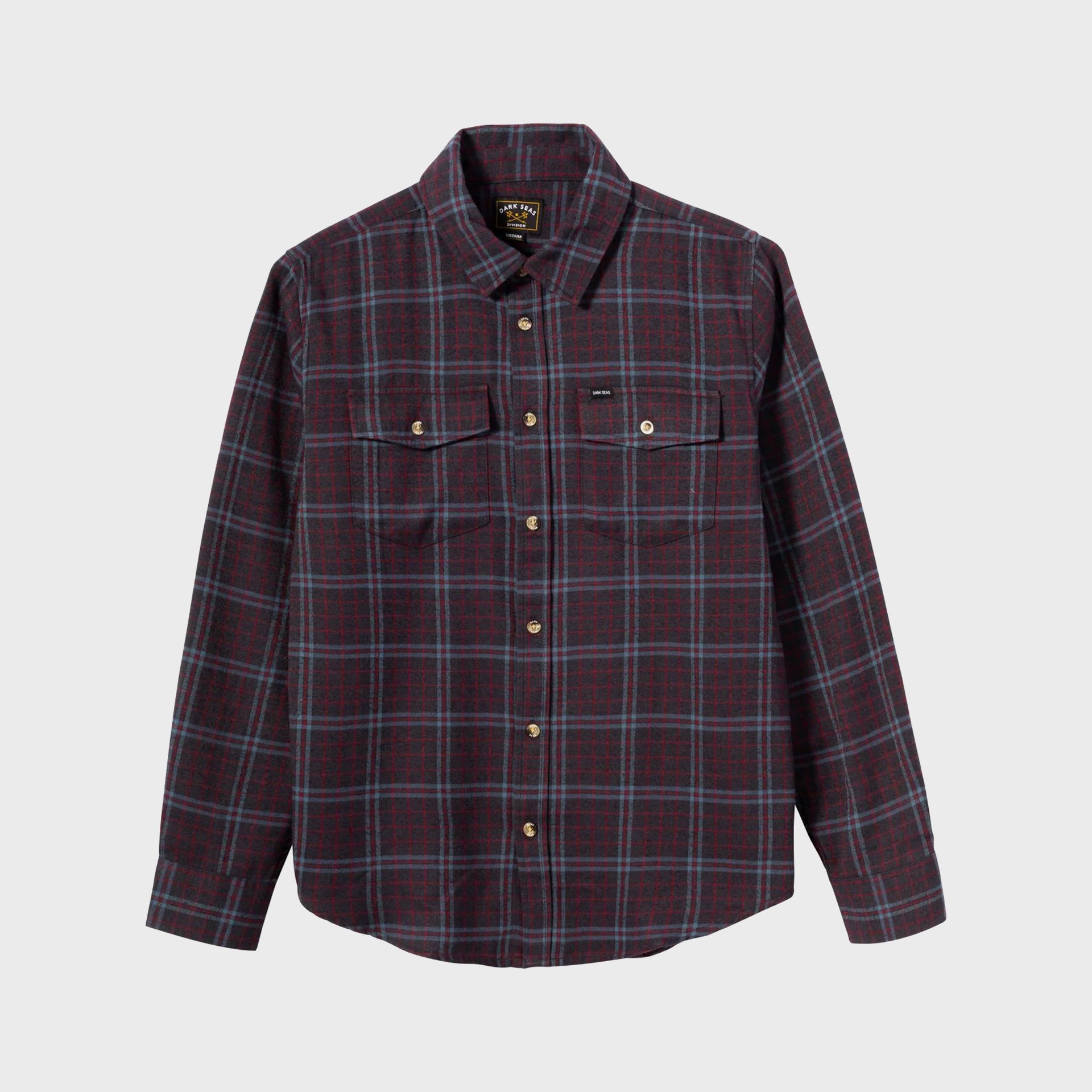 Dark Seas Mens Carlton Flannel Woven Shirt - Navy - ManGo Surfing