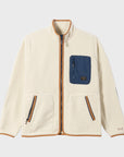 Dark Seas Mens Russell Mockneck Fleece - Off White - ManGo Surfing
