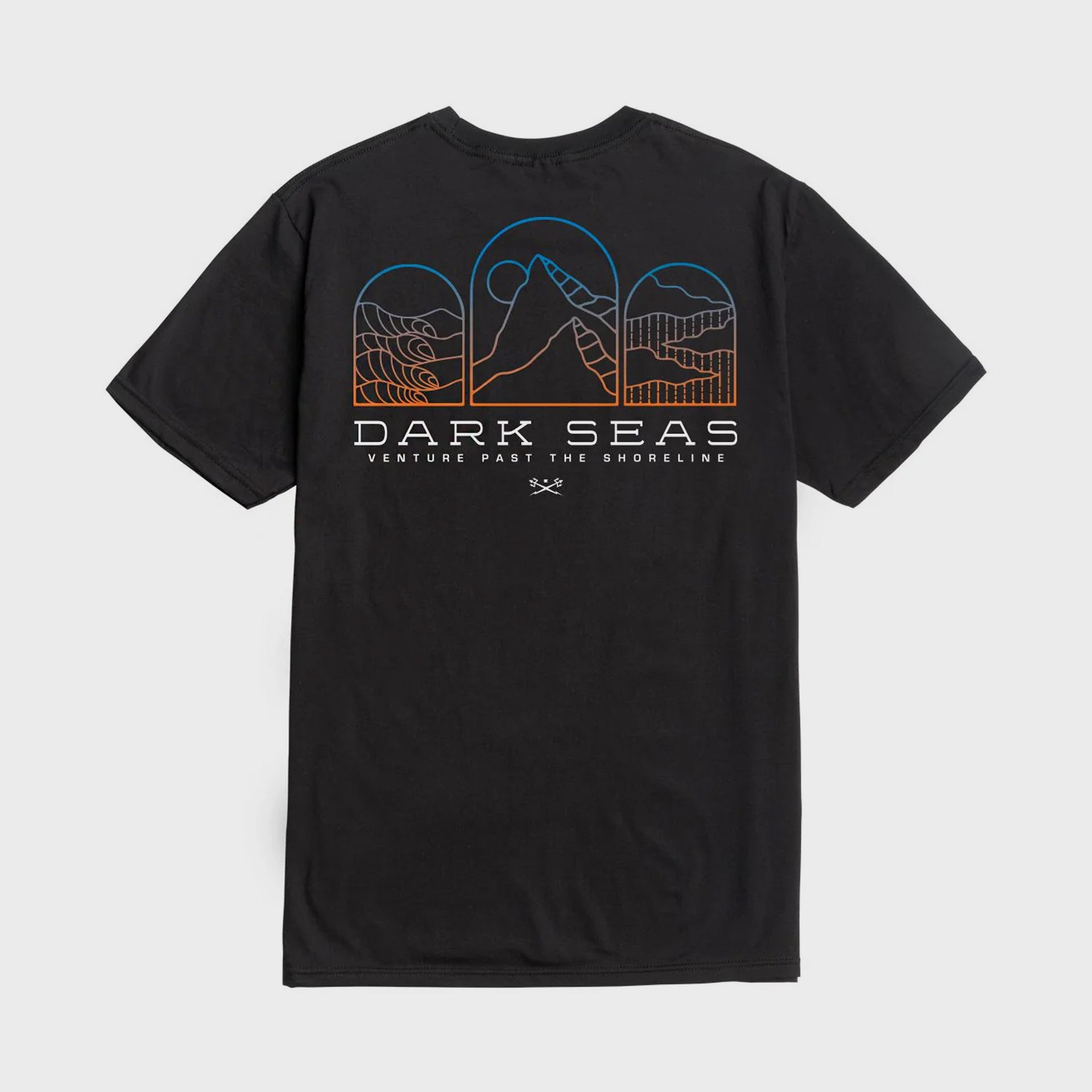 Dark Seas Mens Summit T-Shirt - Black - ManGo Surfing