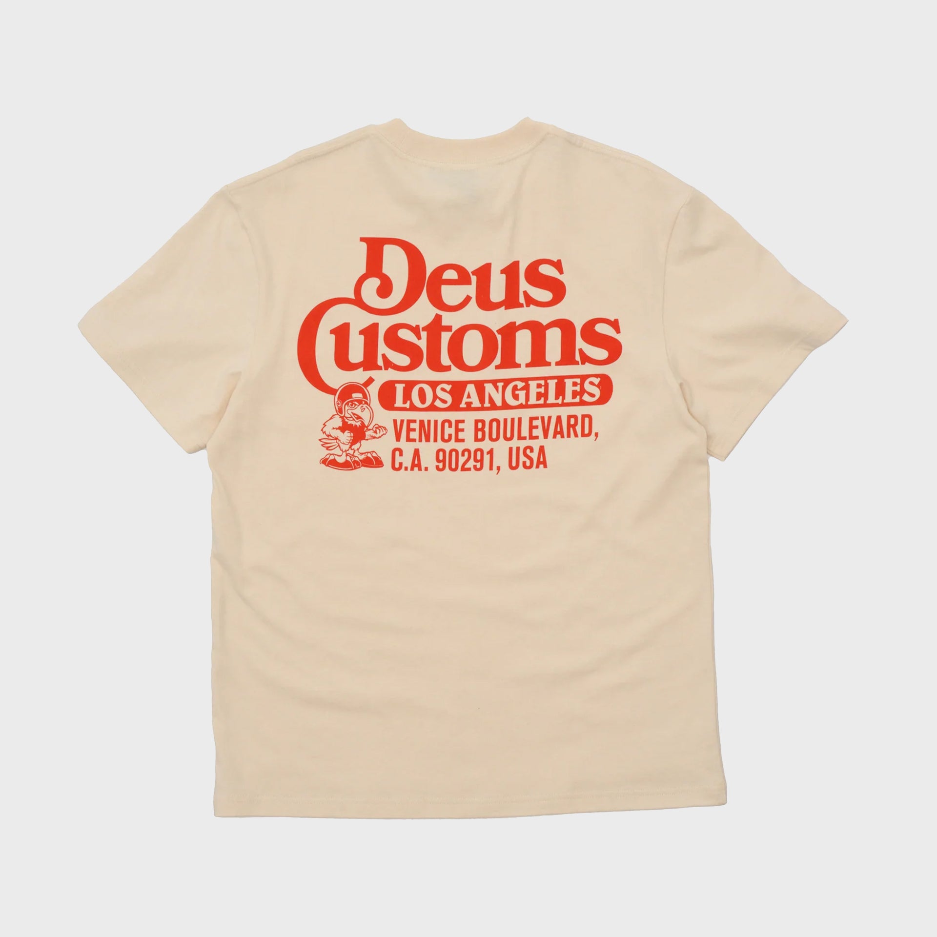 Deus Mens Raptor T-Shirt Dirty White – ManGo Surfing - Main Image