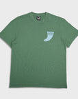 Deus Mens Single Fin T-Shirt - Hillside Green - ManGo Surfing