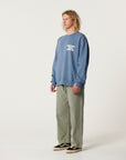 The Critical Slide Society Mens Sabbatical Crew Sweatshirt - Blue - ManGo Surfing