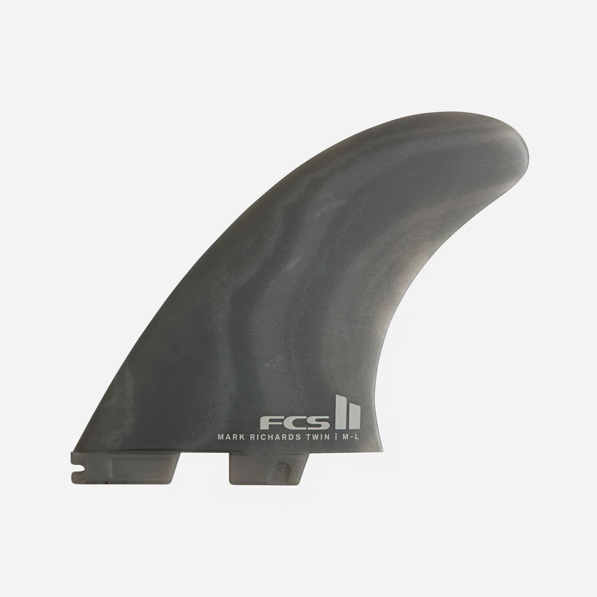 FCS II Mark Richards Neo Glass Tri Retail Fins - X-Large - Smoke Swirl - ManGo Surfing