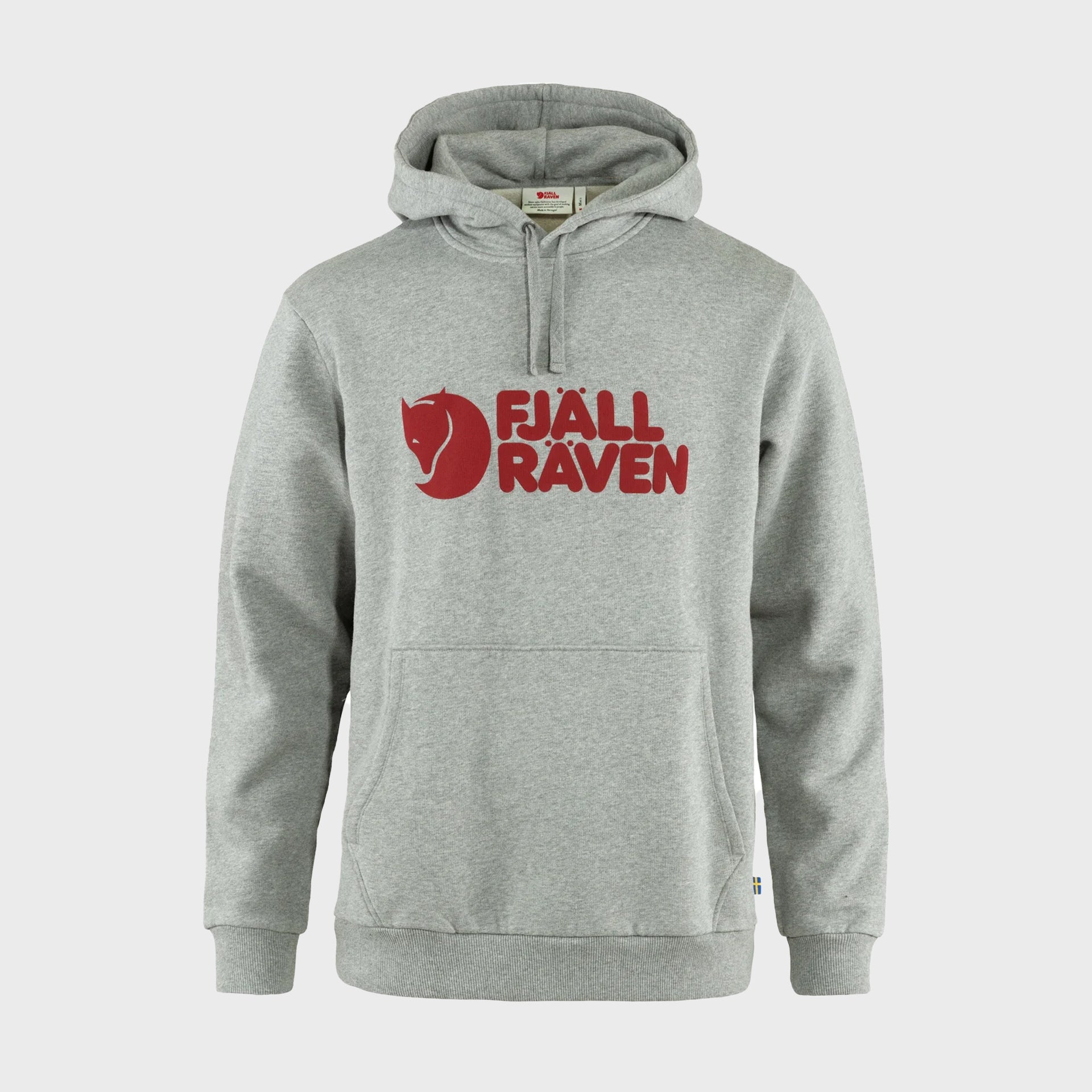 Fjallraven Mens Logo Hoodie - Grey Melange - ManGo Surfing