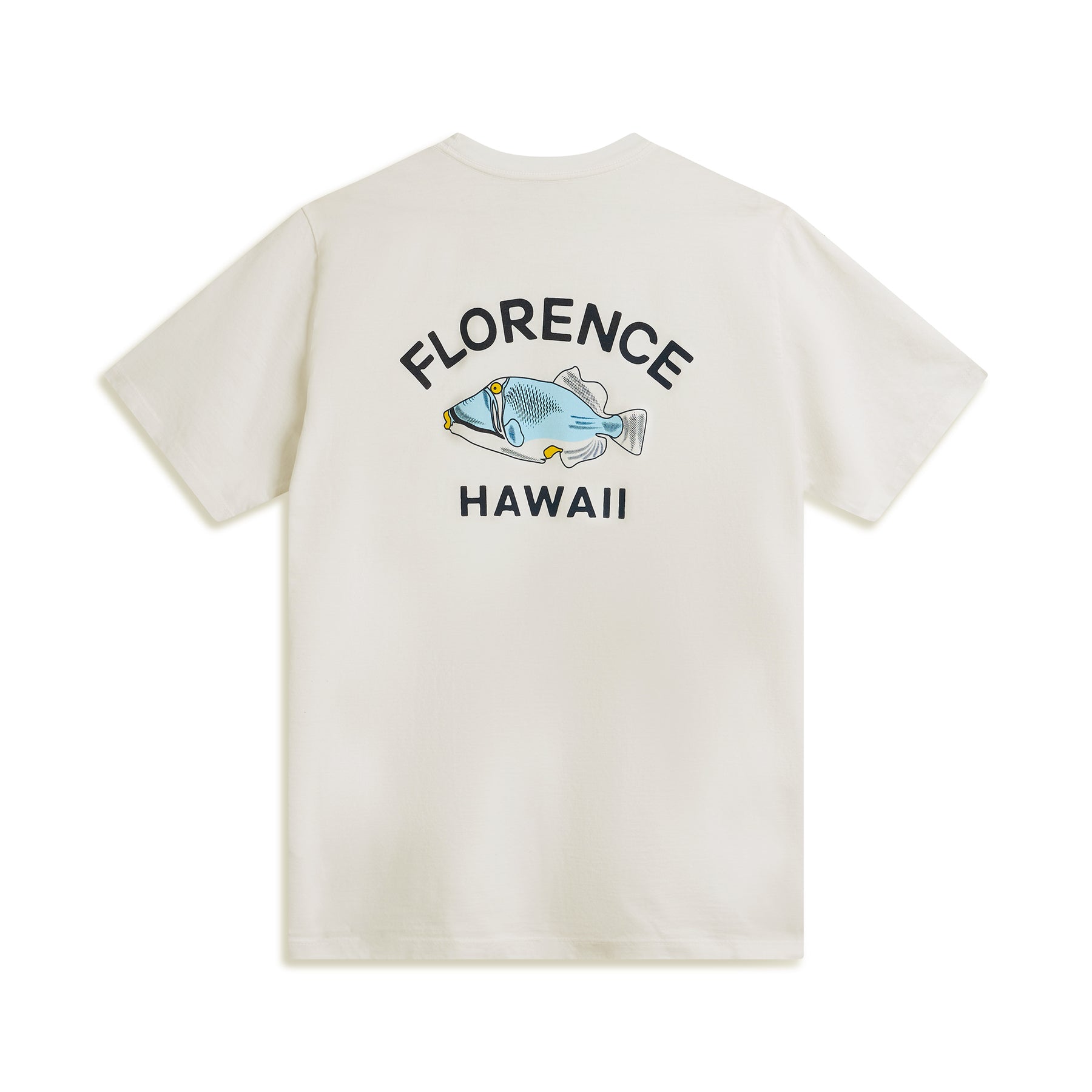 Florence Marine State Fish T-Shirt - Off White - ManGo Surfing