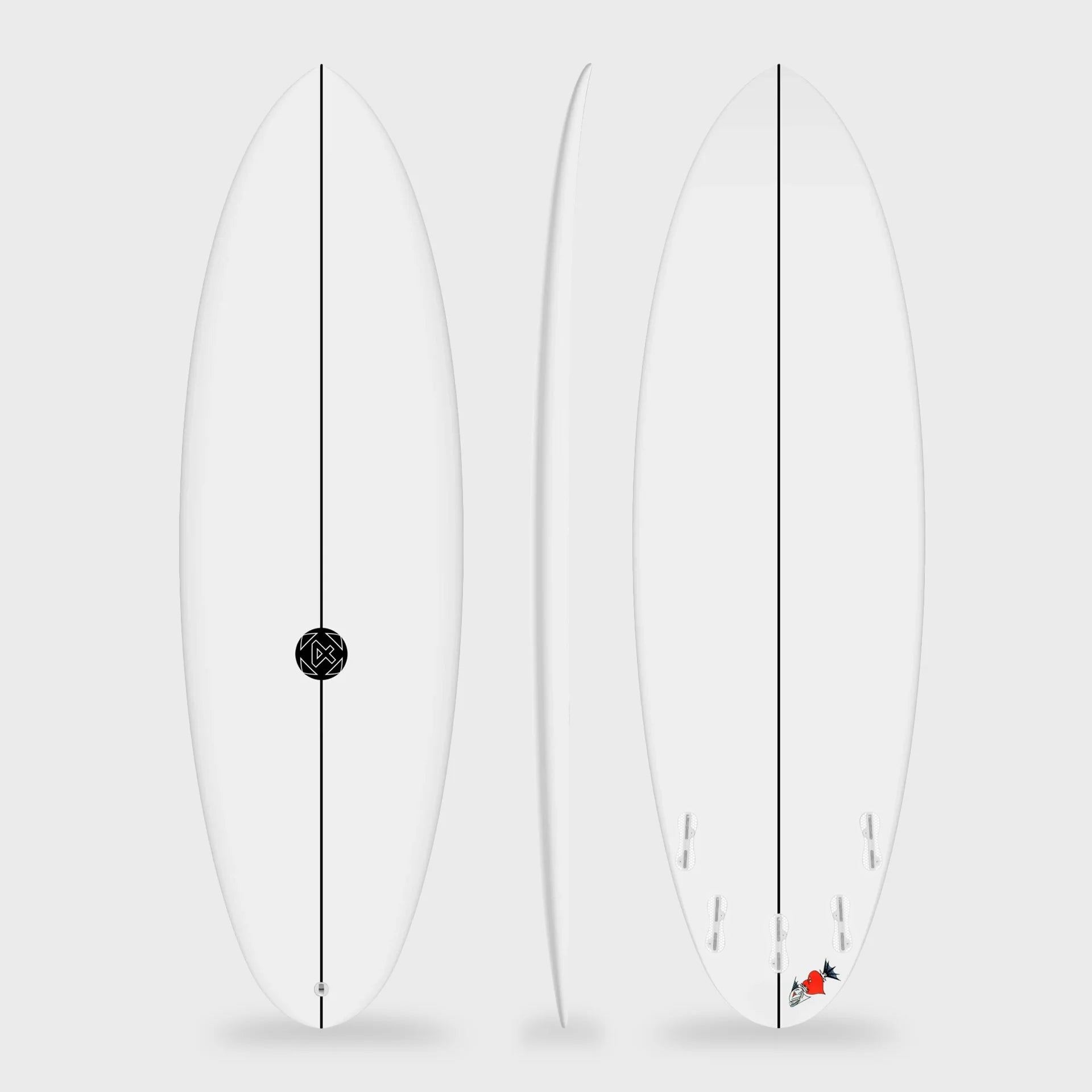 Fourth Surfboards Chilli Bean Hybrid (5 x Fin - Quad Thruster 2+1) Mini-Mid Surfboard