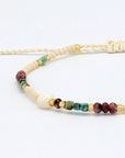 Pineapple Island Giada Lestari Beaded Bracelet - Cream/Purple