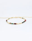 Pineapple Island Giada Lestari Beaded Bracelet - Cream/Purple