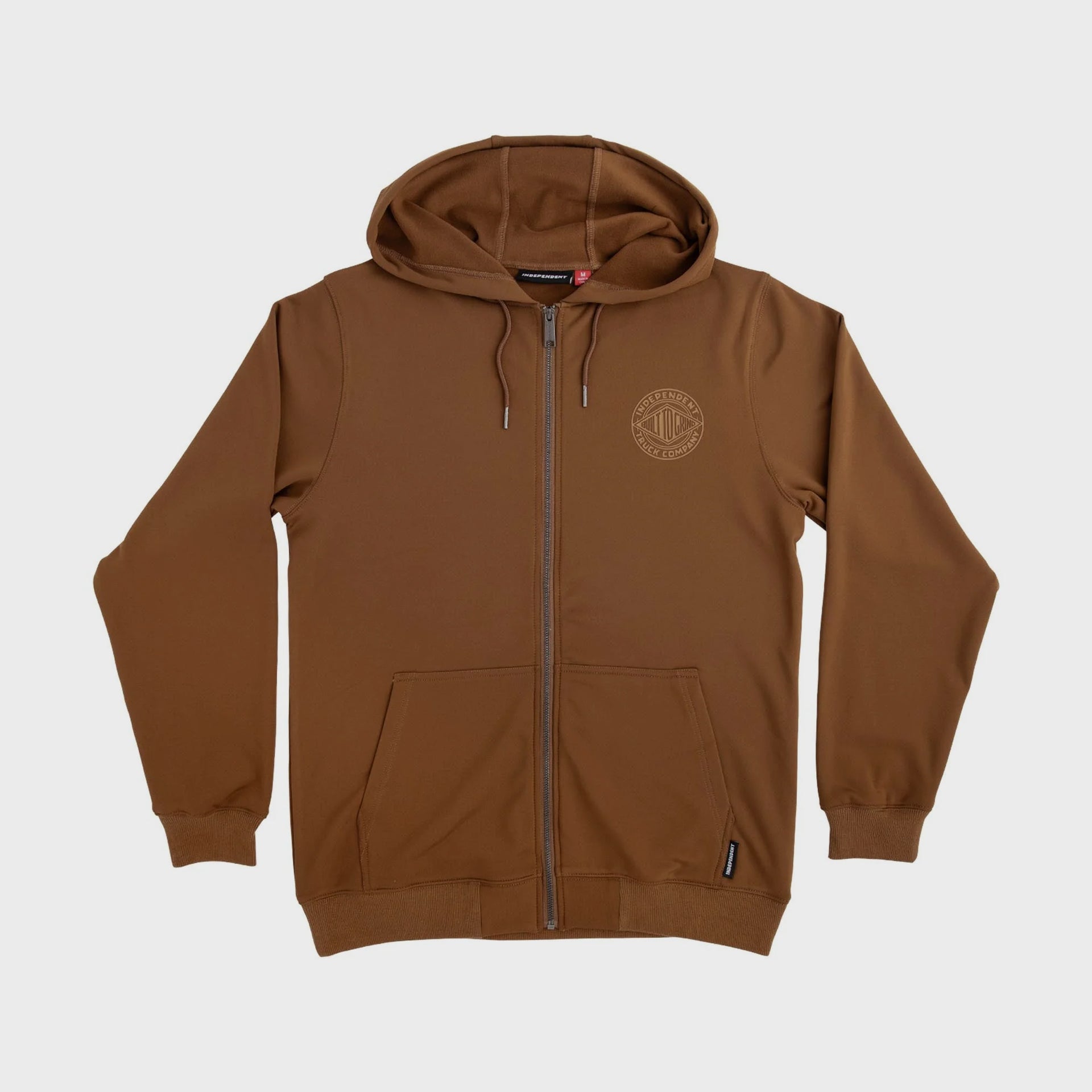 Independent Mens Clipper Zip Hoodie - Brown - ManGo Surfing