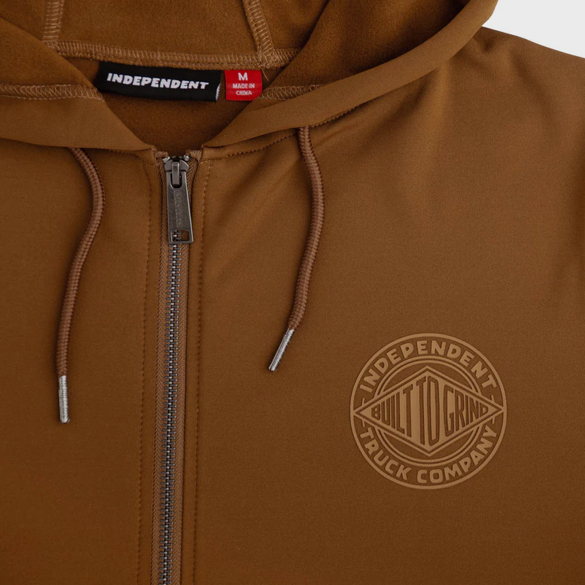 Independent Mens Clipper Zip Hoodie - Brown - ManGo Surfing