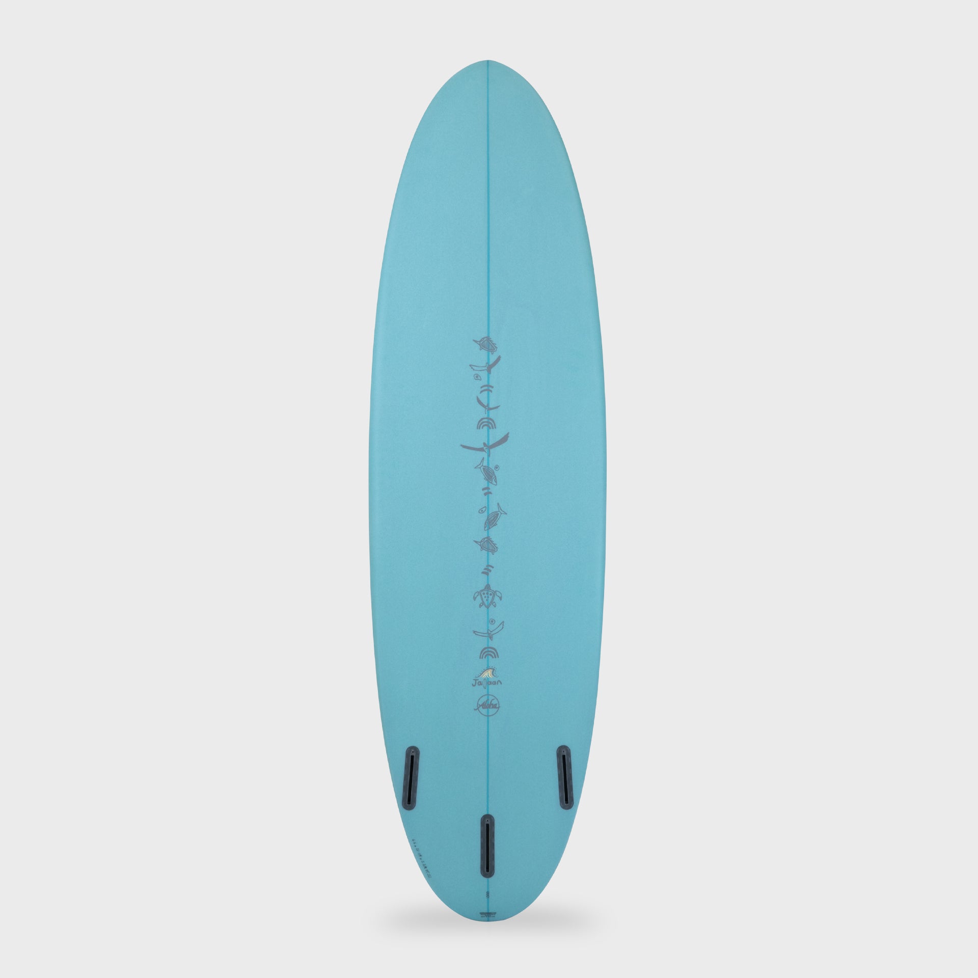 Jalaan Peanut PU Mid Length - 6&#39;0, 6&#39;6 and 7&#39;0 - Aqua - FUTURES - ManGo Surfing