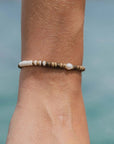 Pineapple Island Kauai Puak Shell and Pearl Bracelet - Brown/White