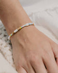 Pineapple Island Mentawai Islands Surfer Pearl Beaded Bracelet - White/Multi