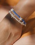 Pineapple Island Tidepool Starfish Beaded Anklet - Blue