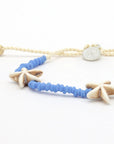Pineapple Island Tidepool Starfish Beaded Bracelet - Blue
