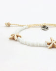Pineapple Island Tidepool Starfish Beaded Bracelet - White