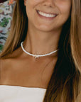 Pineapple Island Tidepool Starfish Beaded Necklace - White