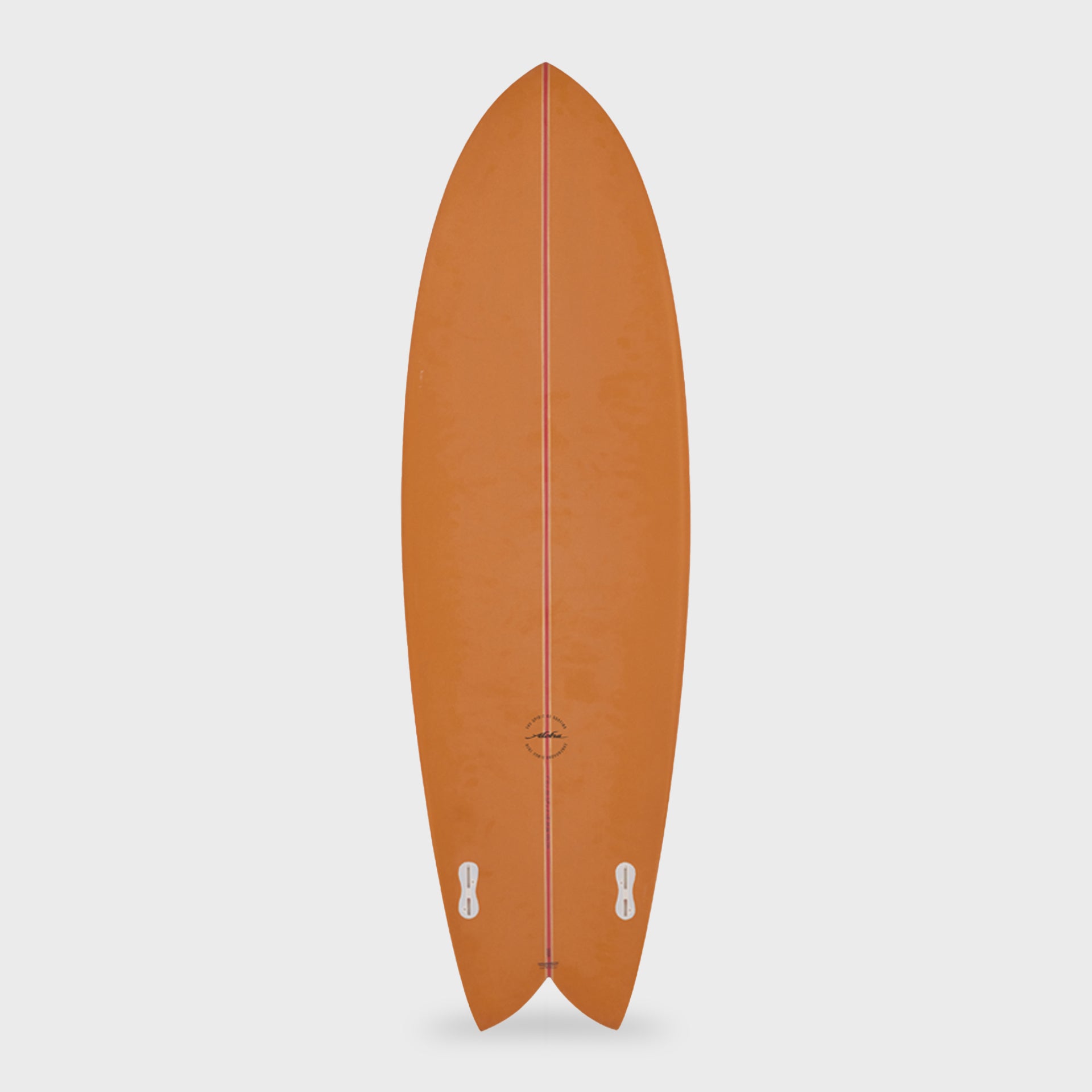 Keel Twin PVCP Fish Surfboard - 5&#39;8, 5&#39;10, 6&#39;0 and 6&#39;4 - Mustard Colour - ManGo Surfing
