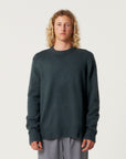 The Critical Slide Society Mens Mellow Crew Knit Sweatshirt - Blue - ManGo Surfing