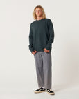 The Critical Slide Society Mens Mellow Crew Knit Sweatshirt - Blue - ManGo Surfing
