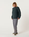 The Critical Slide Society Mens Mellow Crew Knit Sweatshirt - Blue - ManGo Surfing