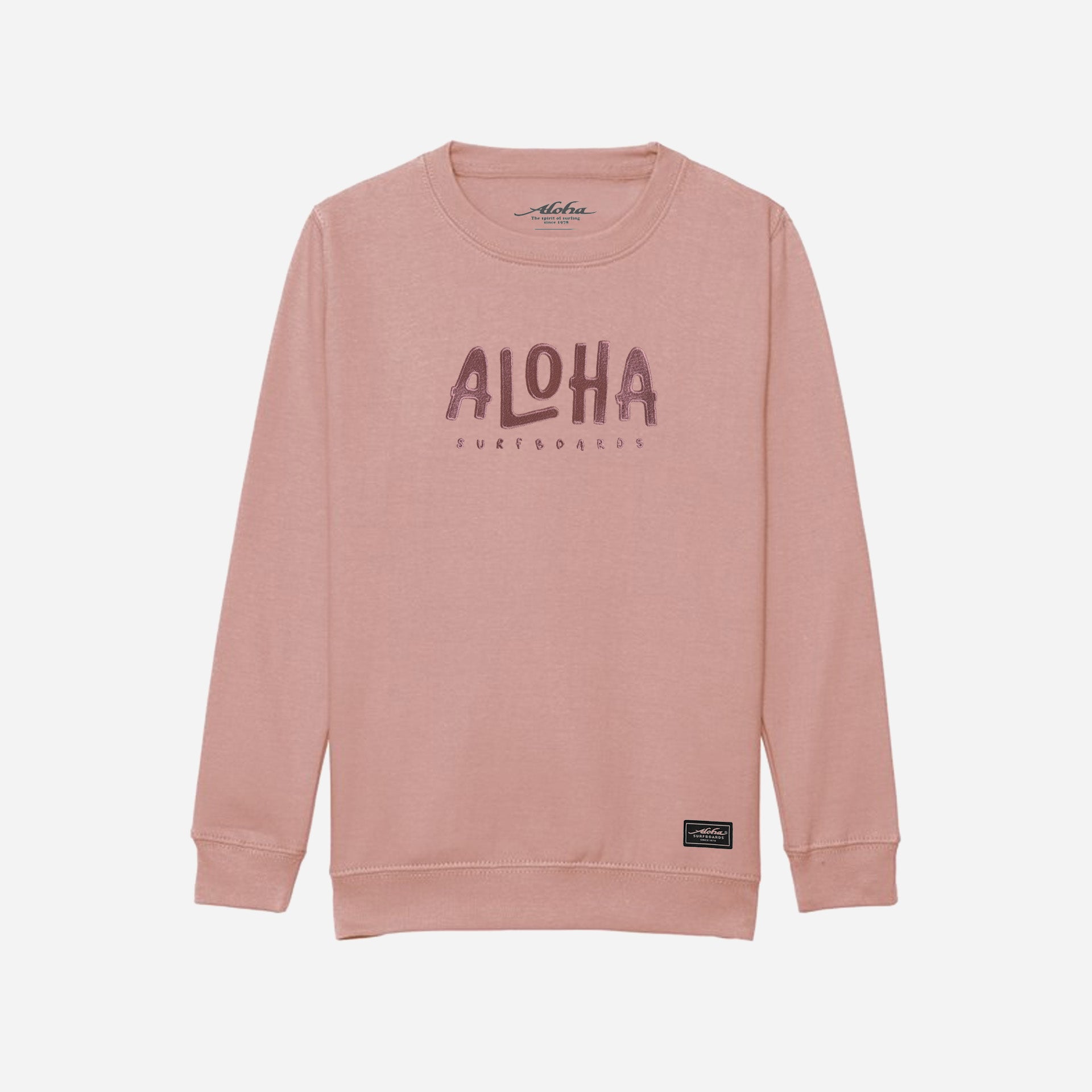 Aloha Kids Crew Sweatshirt - Pink - ManGo Surfing
