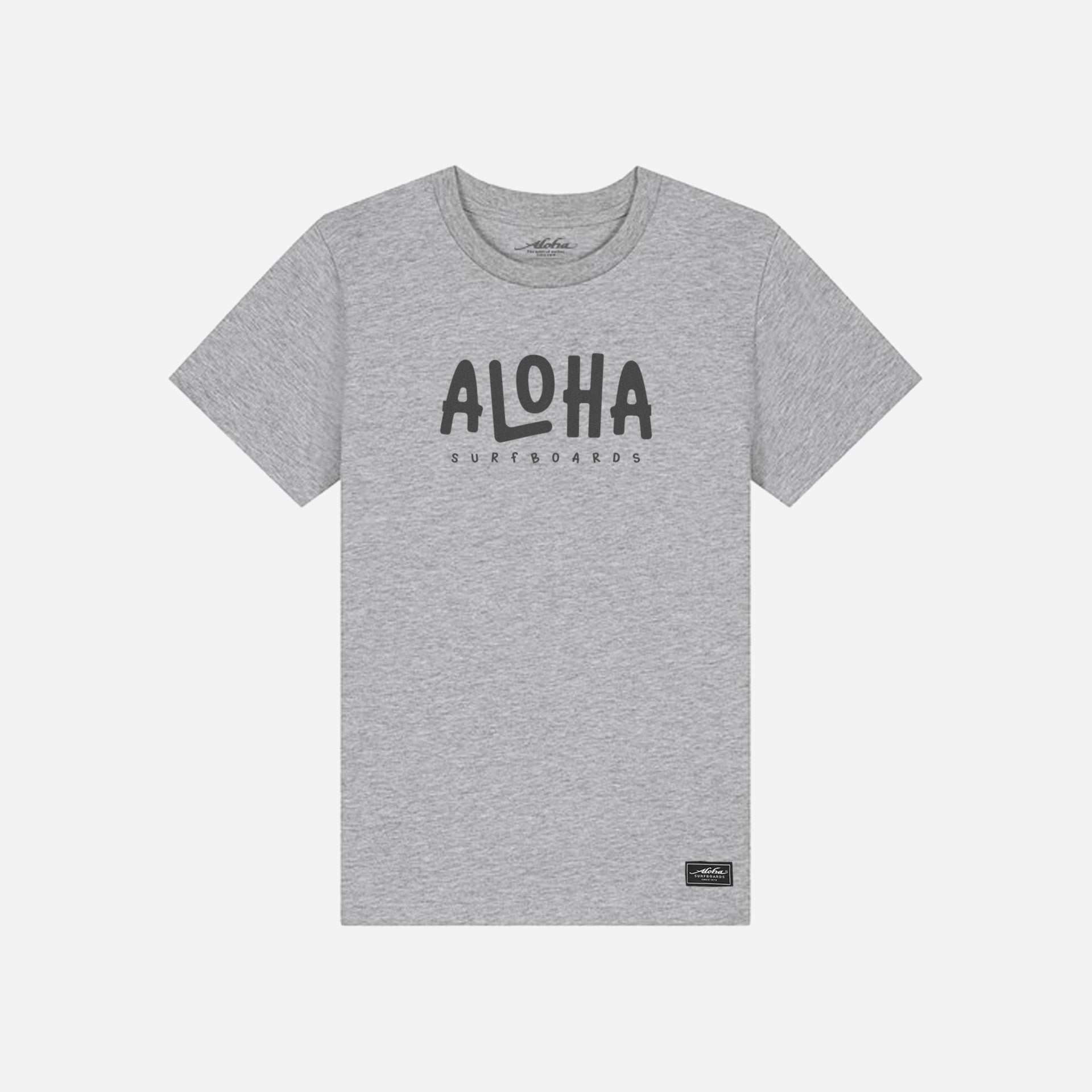 Aloha Kids Logo T-Shirt - Heather Grey - ManGo Surfing
