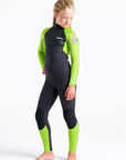 C-Skins Element 3/2 Jnr Unisex Steamer - Anthracite/Lime/Multi - ManGo Surfing