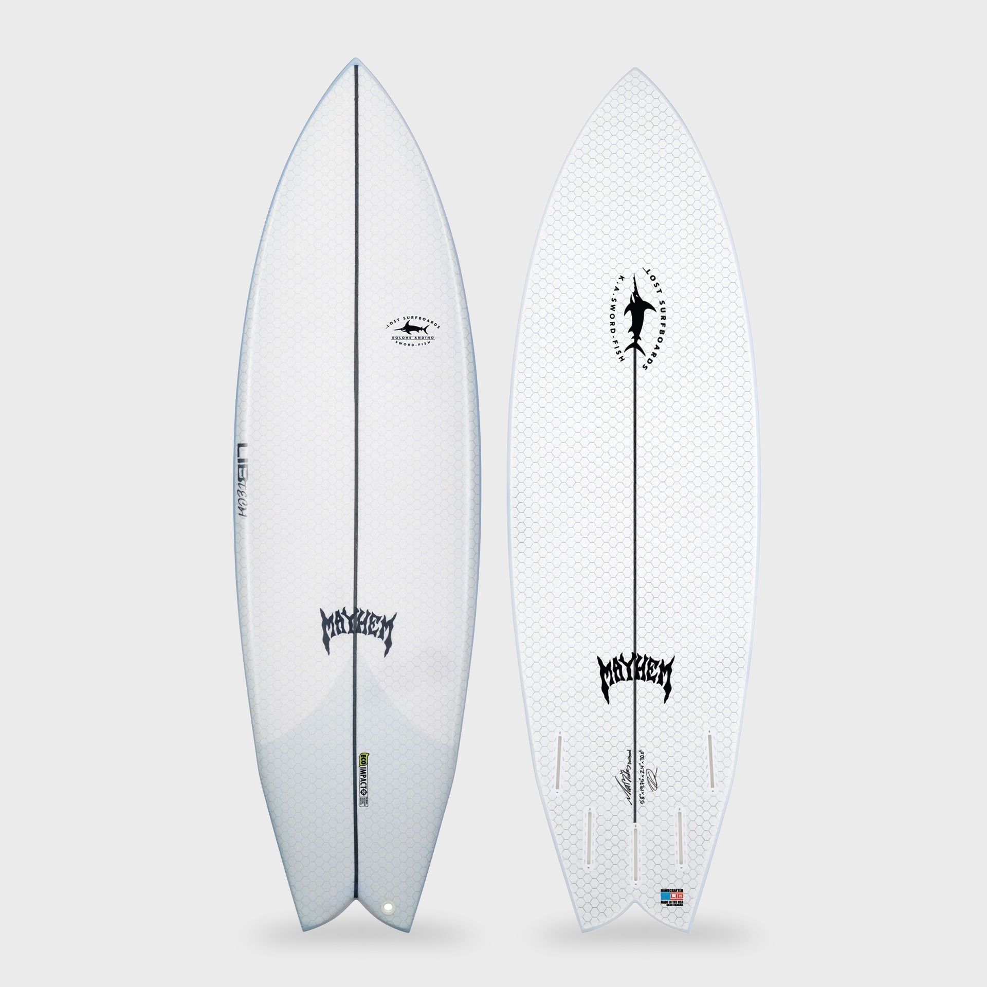 色々な Lost Tech Lib KA Futures - Surfboard - 5'8 - Swordfish サーフィン・ボディボード