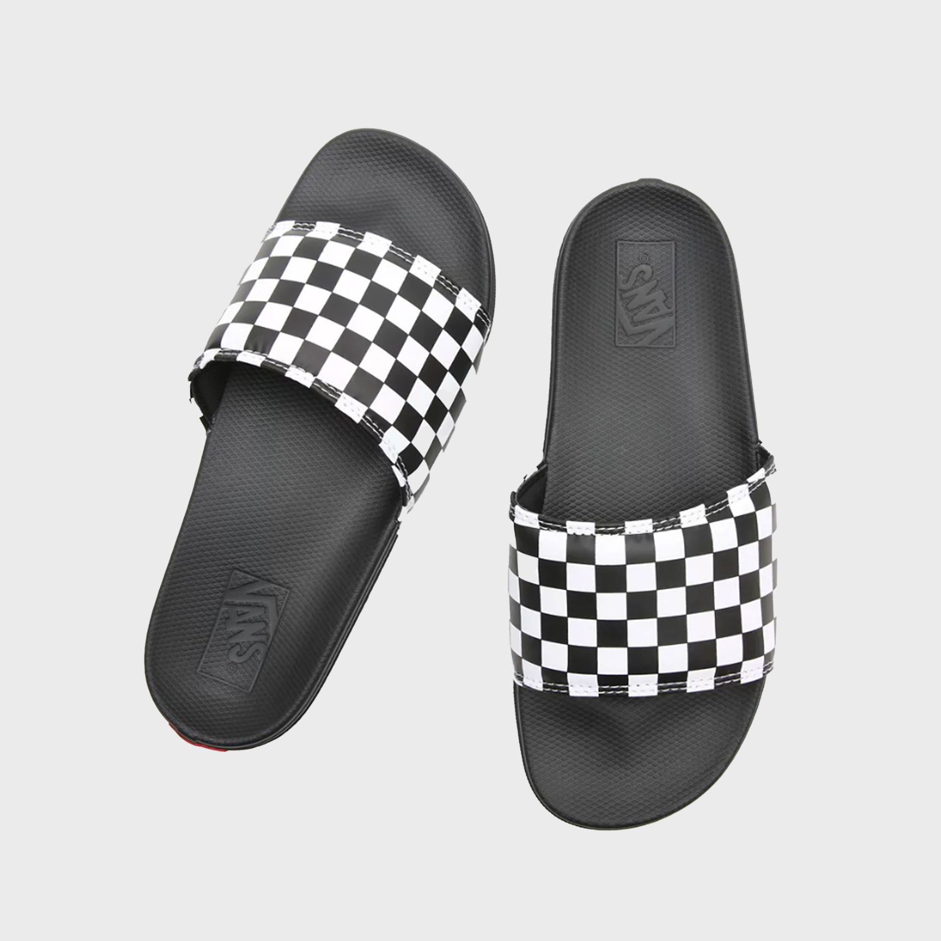 Vans La Costa Checkerboard Slide On Sandals True White/Black