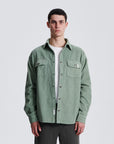 The Critical Slide Society Mens Surface Cord Overshirt - Sage - ManGo Surfing