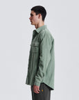 The Critical Slide Society Mens Surface Cord Overshirt - Sage - ManGo Surfing