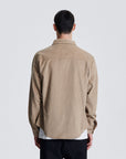 The Critical Slide Society Mens Lazy Boy Cord Shirt - Taupe - ManGo Surfing